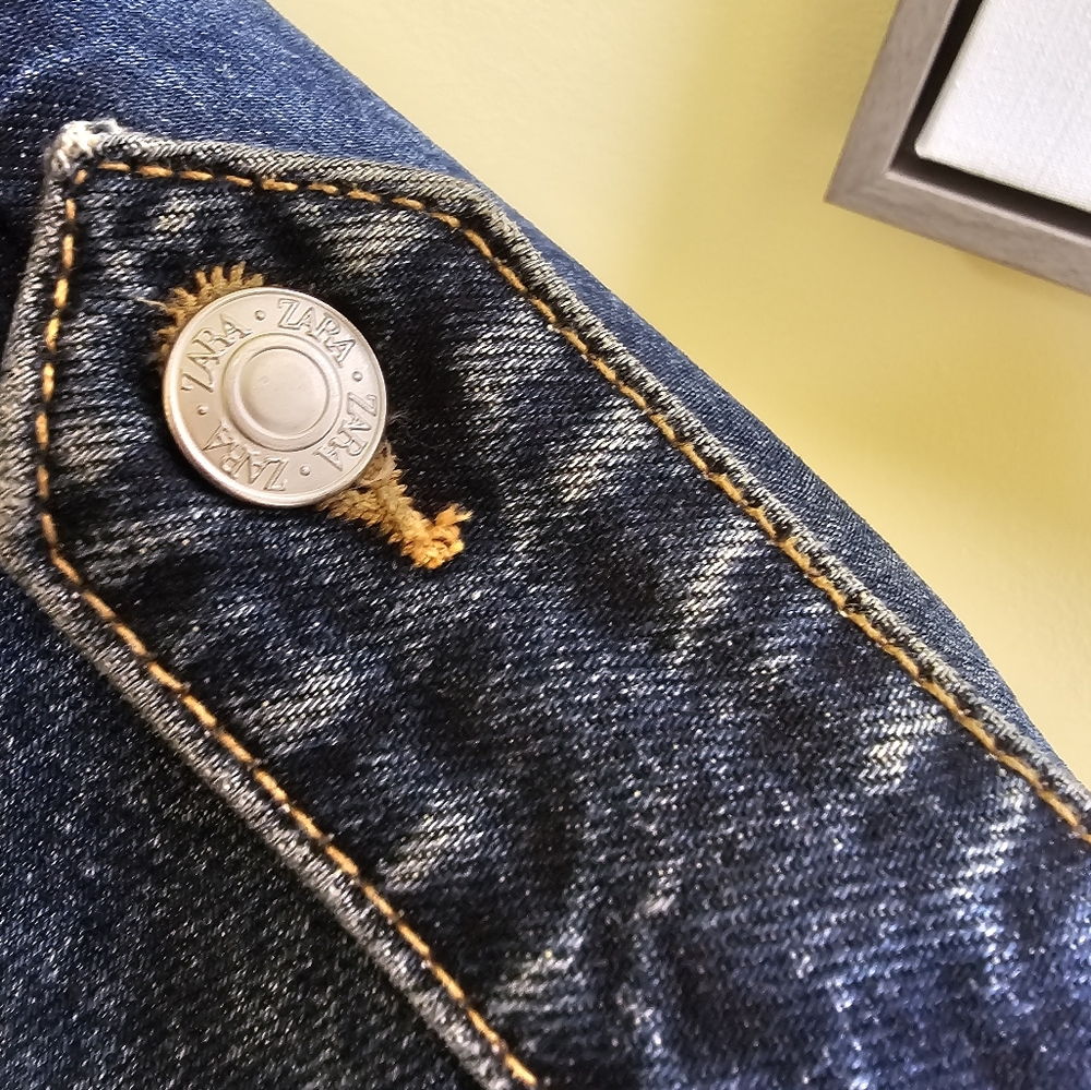 NWOT ZARA TRF DENIM TRENCH - Picture 7 of 17